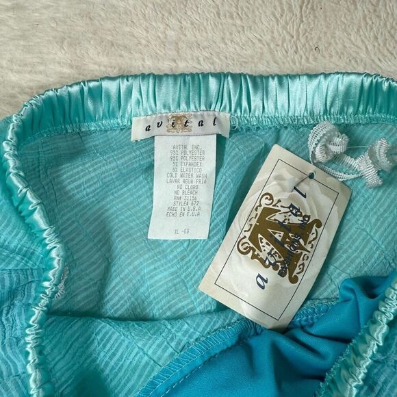 Vintage Y2K NWT Avital Blue Tank Tube Top Shirt Blouse - Picture 3 of 5